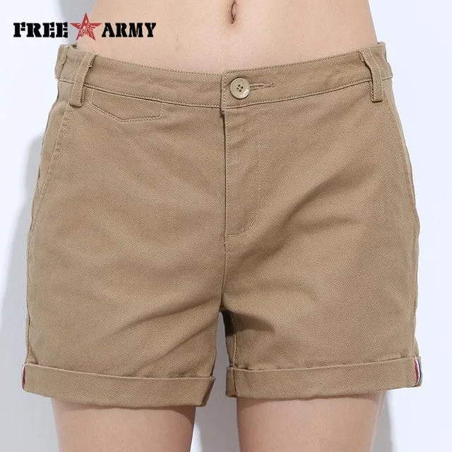 Slim Fitted Military Cotton Casual Short