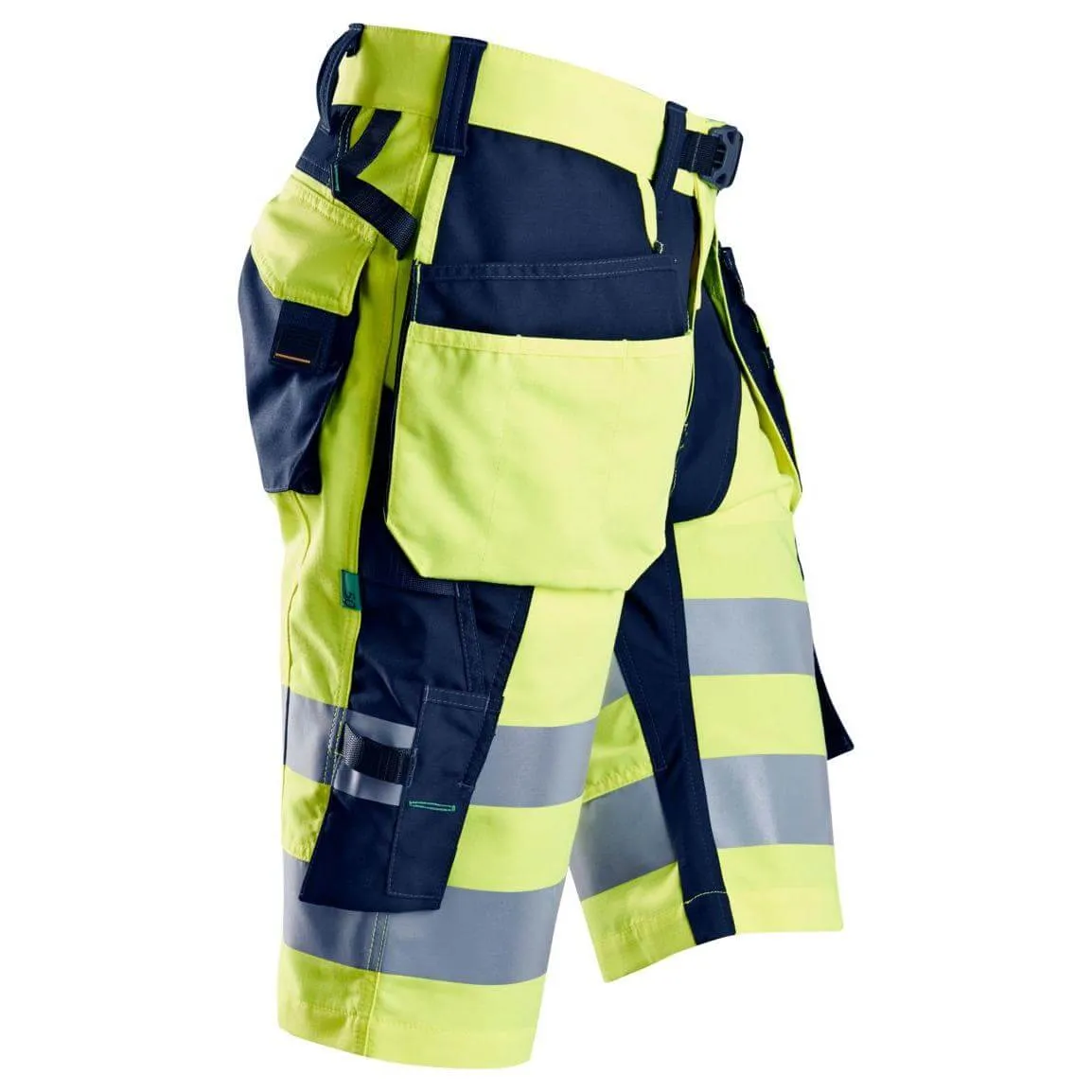 Snickers 6933 Lightweight Hi Vis Shorts with Holster Pockets Class 1