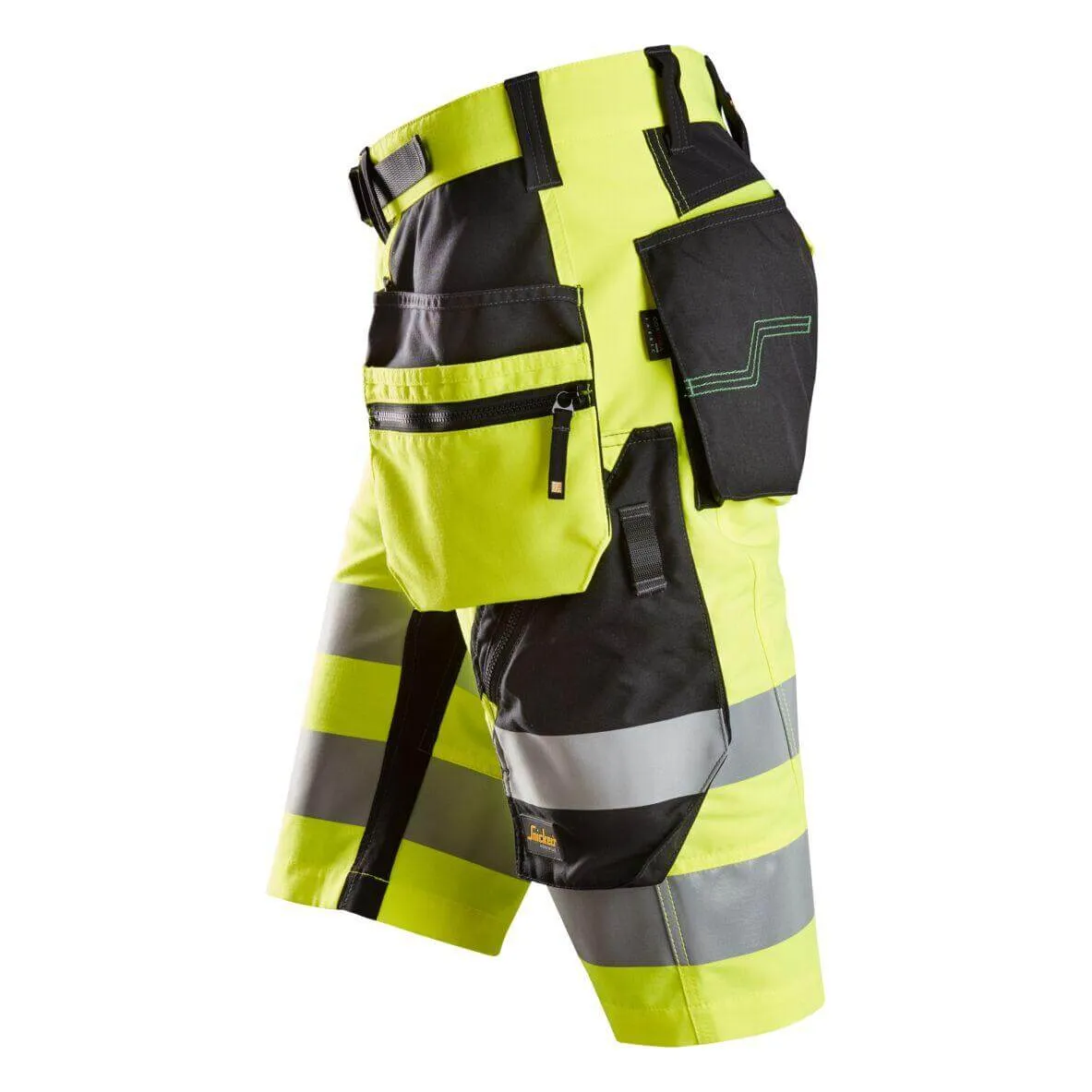 Snickers 6933 Lightweight Hi Vis Shorts with Holster Pockets Class 1