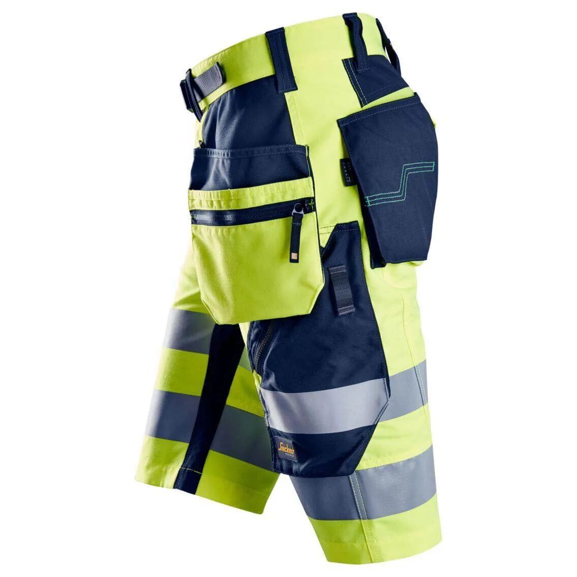 Snickers 6933 Lightweight Hi Vis Shorts with Holster Pockets Class 1