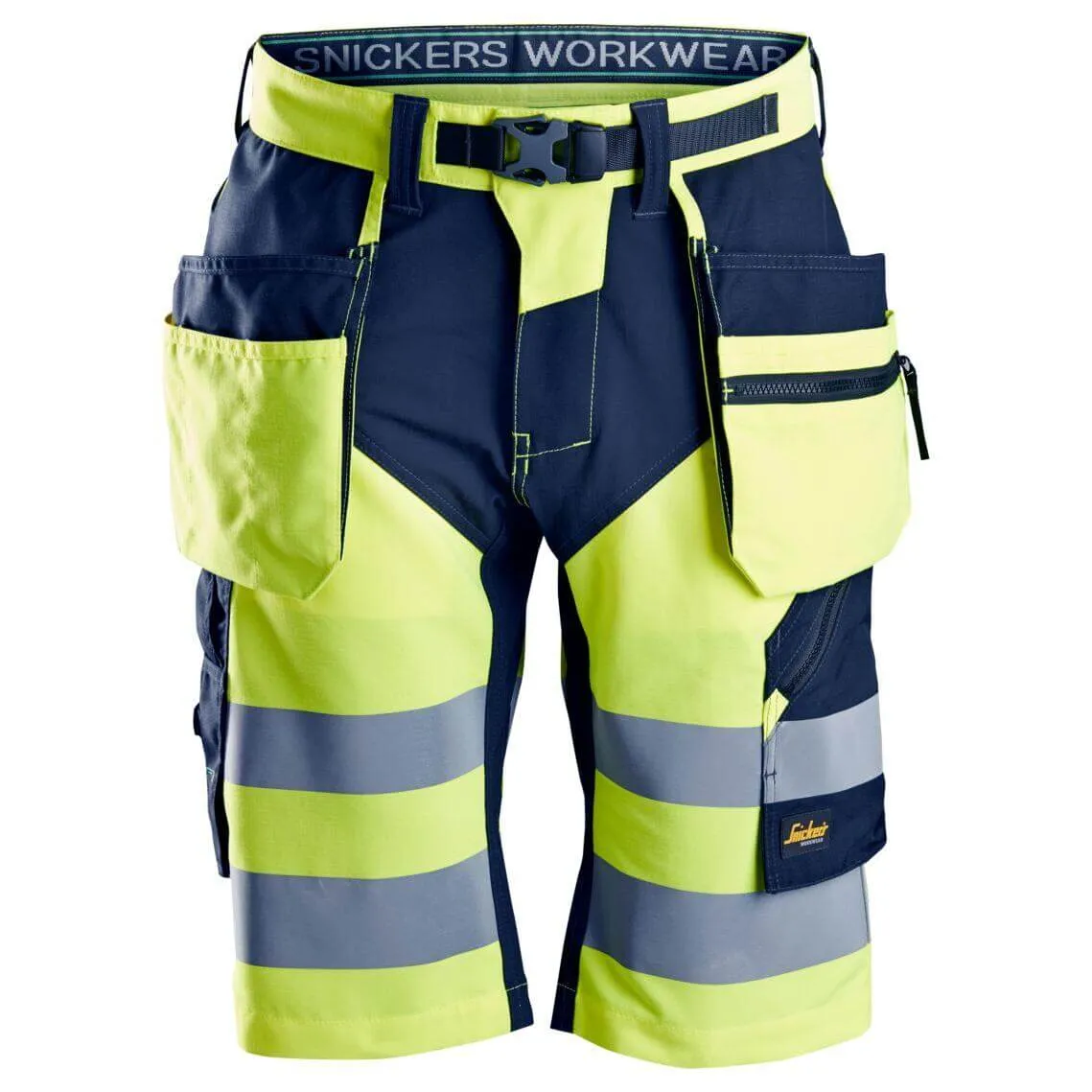 Snickers 6933 Lightweight Hi Vis Shorts with Holster Pockets Class 1