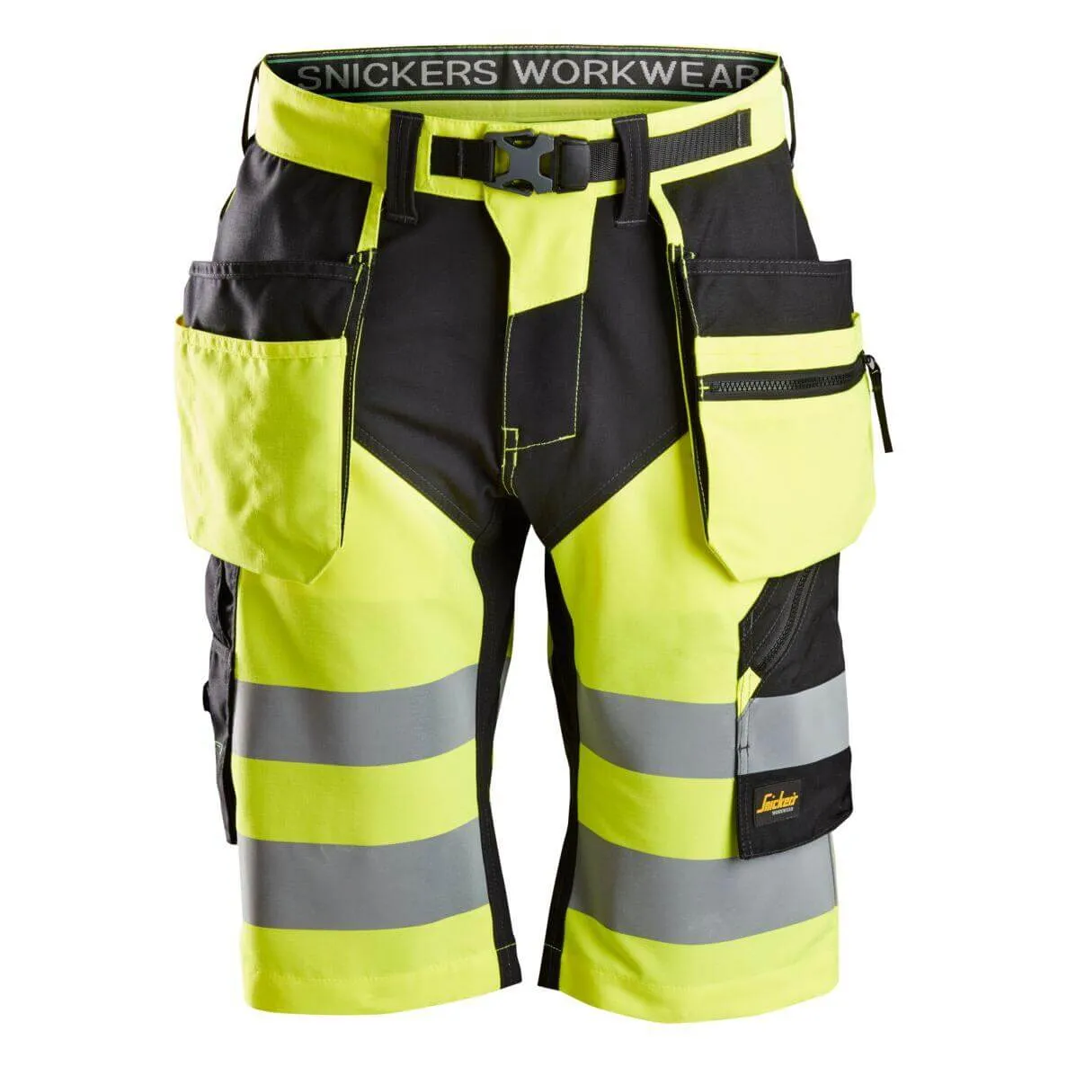 Snickers 6933 Lightweight Hi Vis Shorts with Holster Pockets Class 1