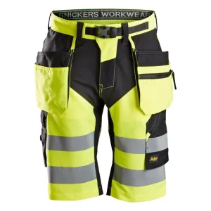 Snickers 6933 Lightweight Hi Vis Shorts with Holster Pockets Class 1