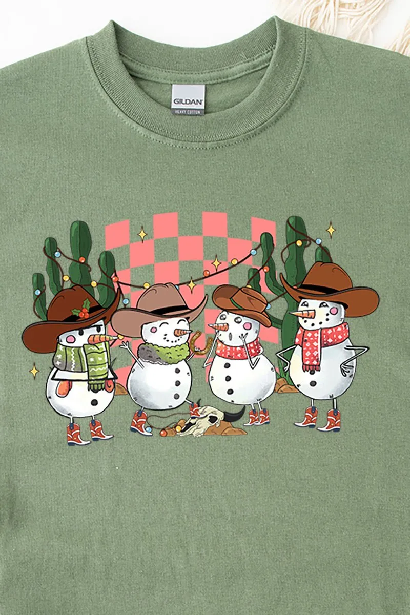 Snow Country Western Christmas Short Sleeve Relaxed Fit T-Shirt