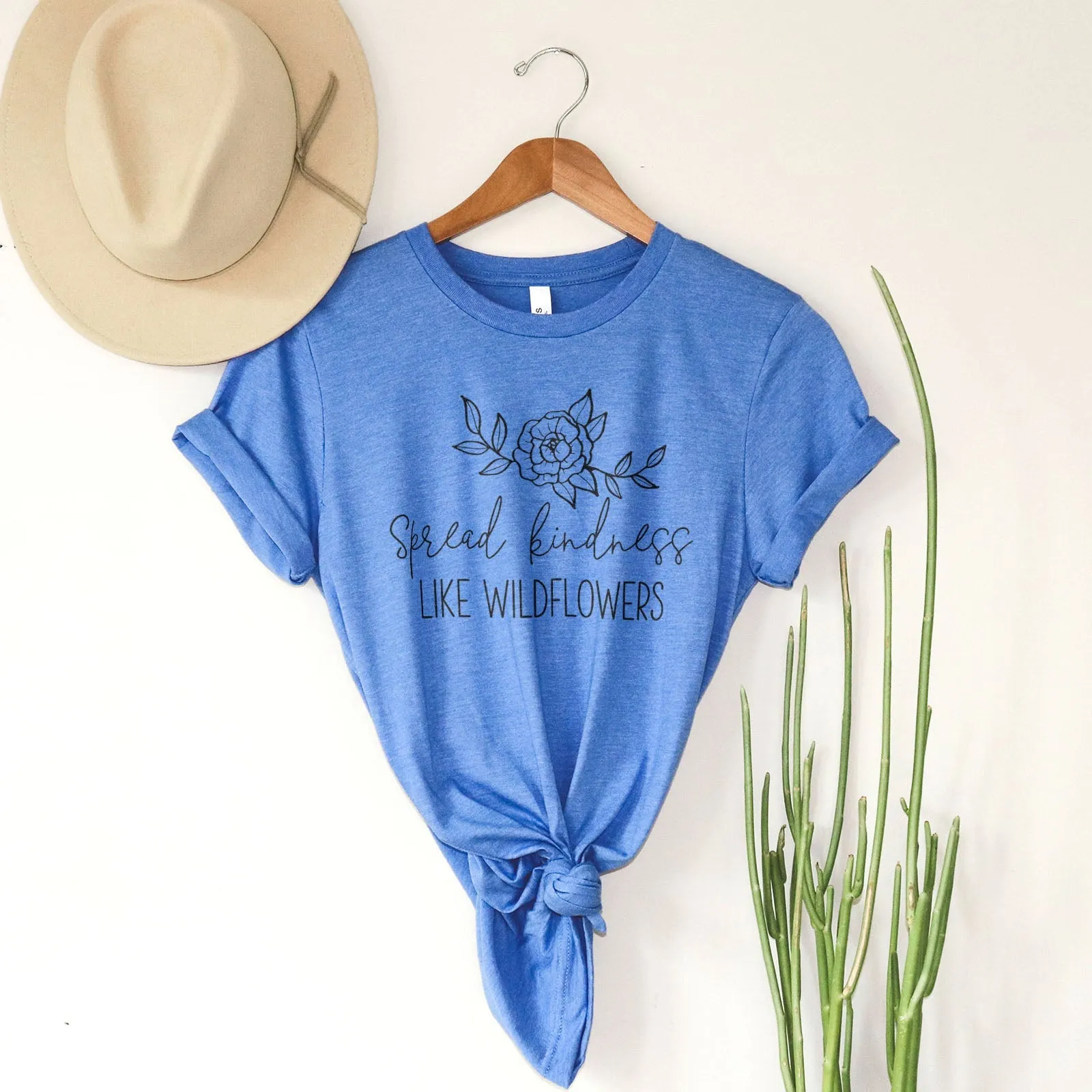 Spread Kindness Like Wildflowers Tee Shirts For Women - Christian Shirts for Women - Religious Tee Shirts