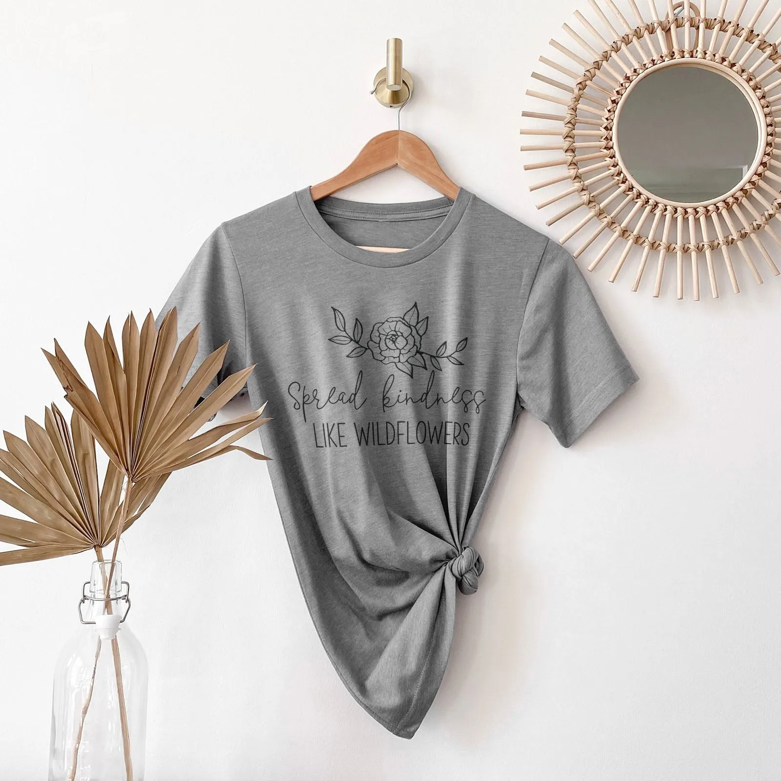 Spread Kindness Like Wildflowers Tee Shirts For Women - Christian Shirts for Women - Religious Tee Shirts