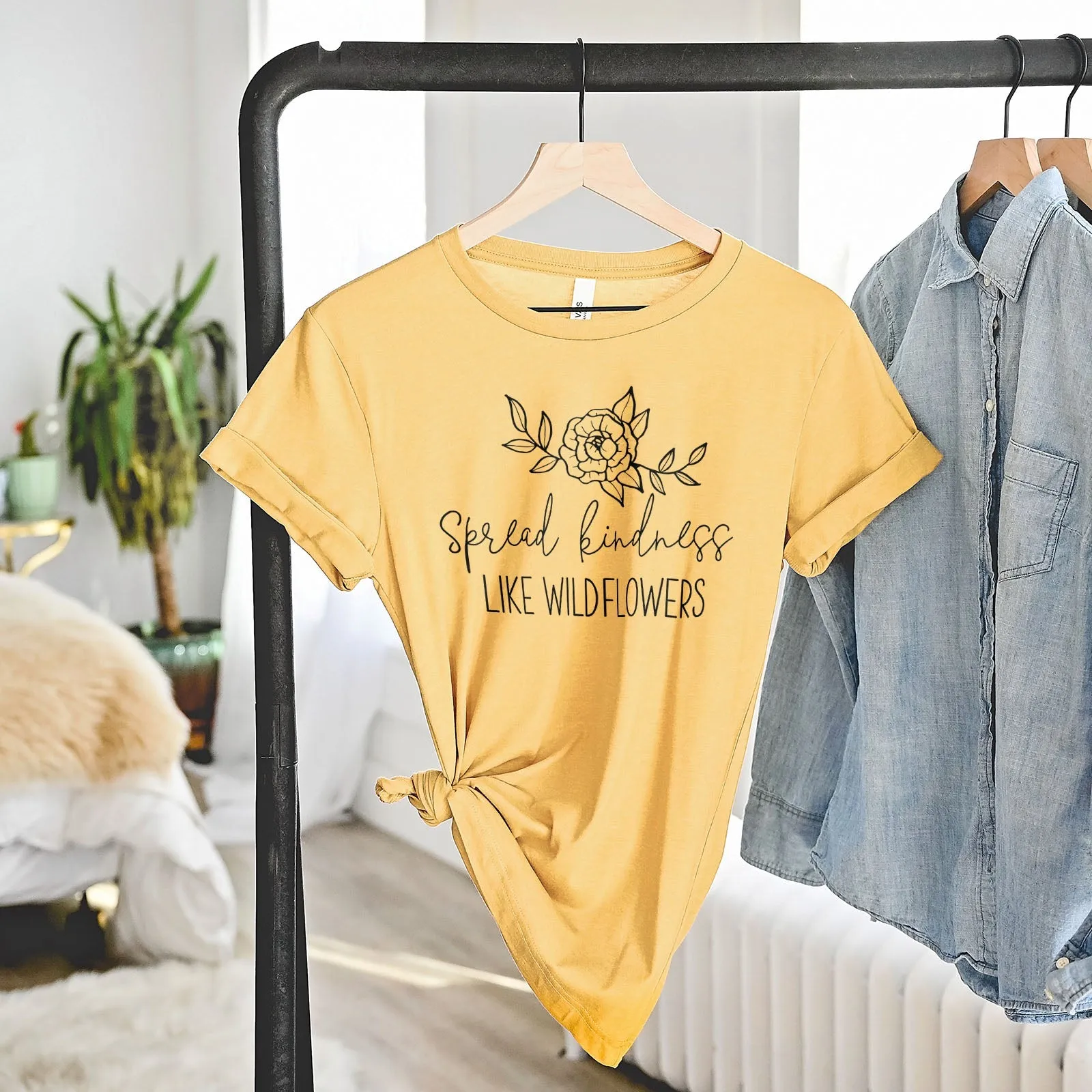 Spread Kindness Like Wildflowers Tee Shirts For Women - Christian Shirts for Women - Religious Tee Shirts