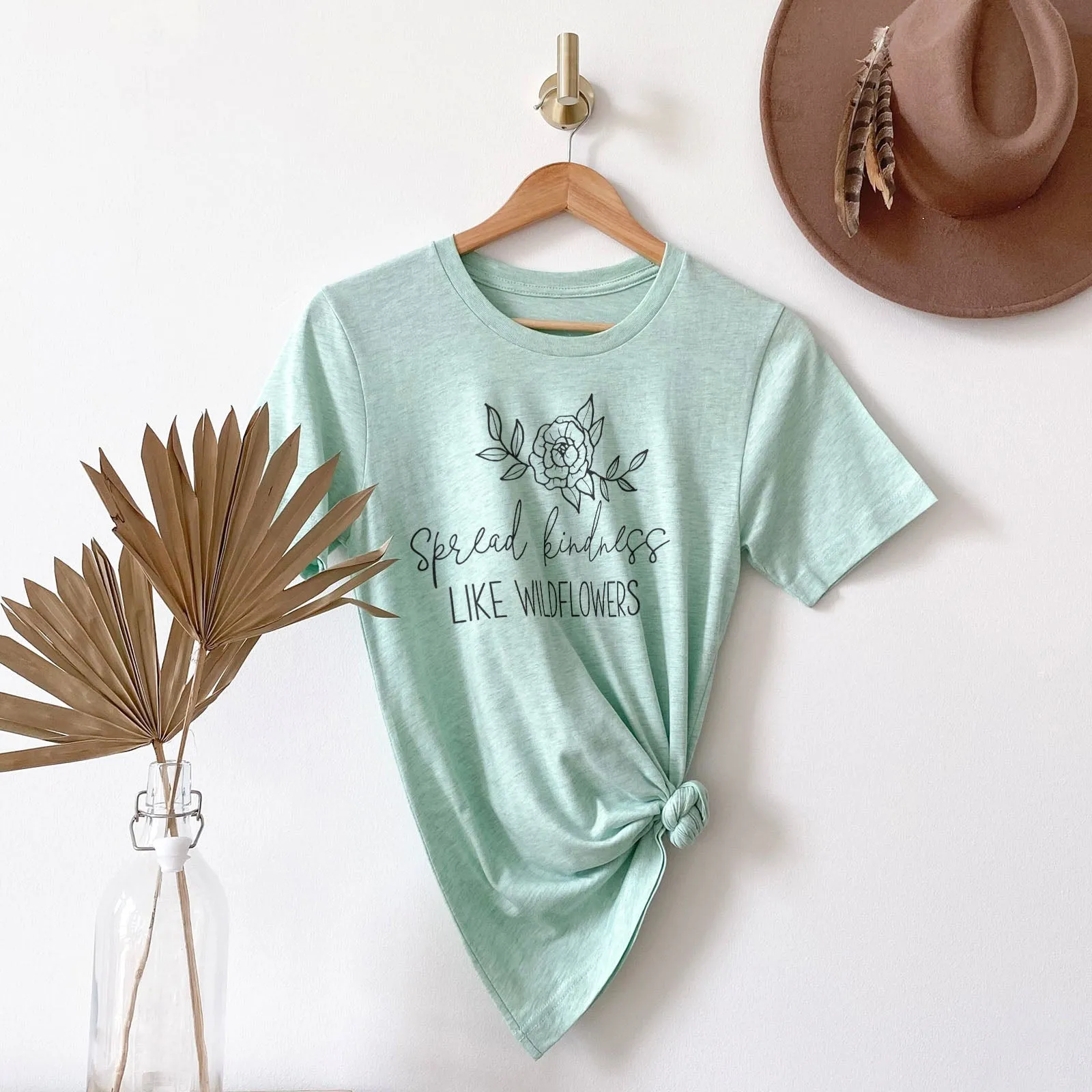 Spread Kindness Like Wildflowers Tee Shirts For Women - Christian Shirts for Women - Religious Tee Shirts