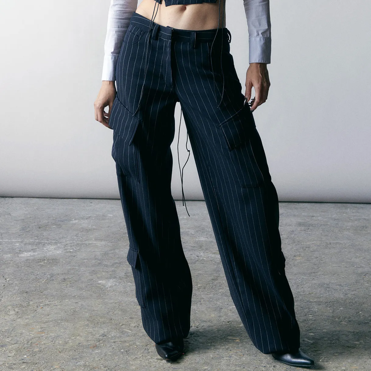 Tailored Cargo Pants, Stripe