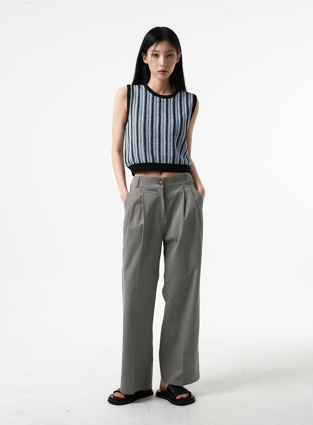 Tailored Cotton Pants IA326
