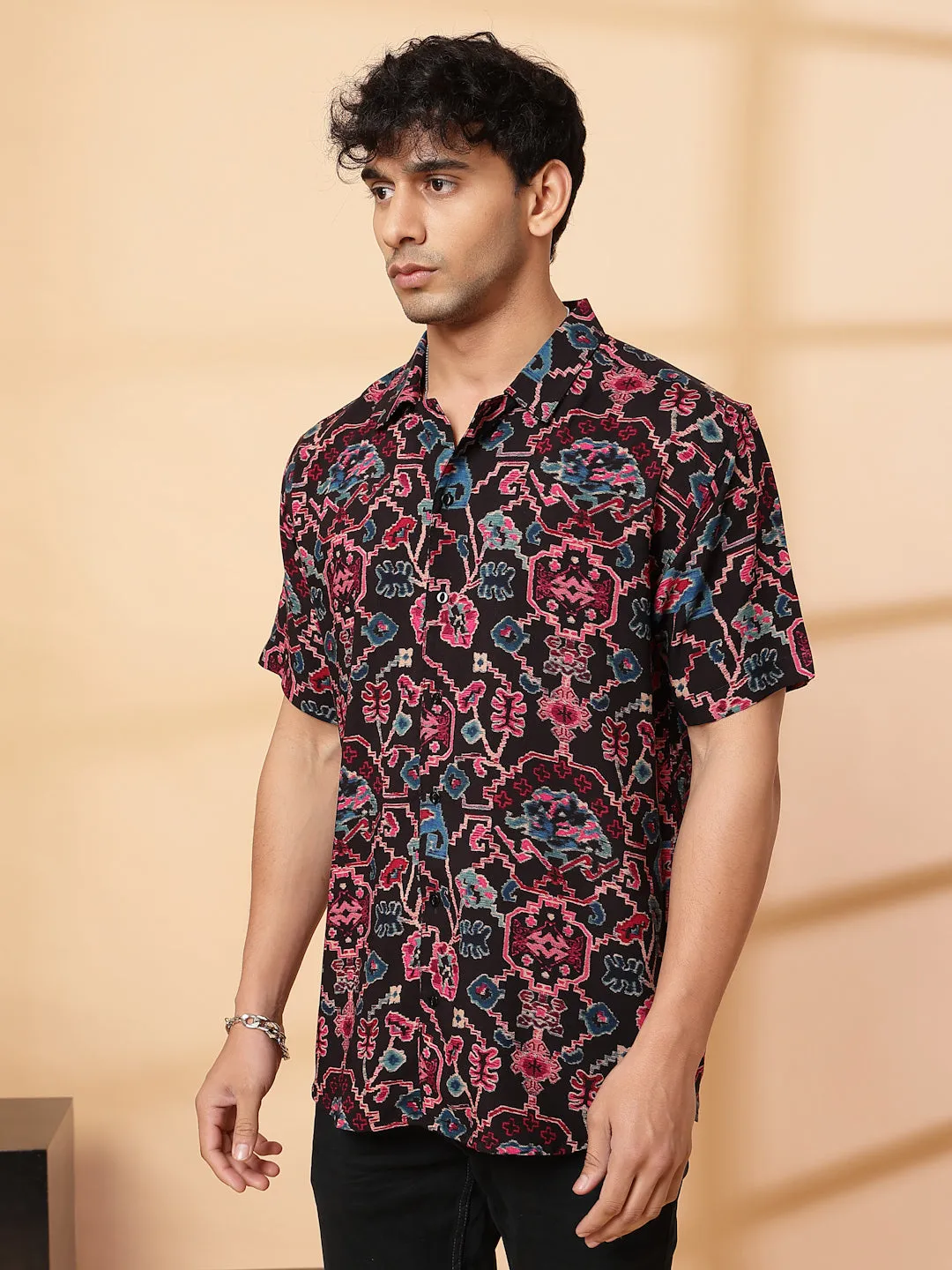 Trendy Ikkat Rayon Shirt