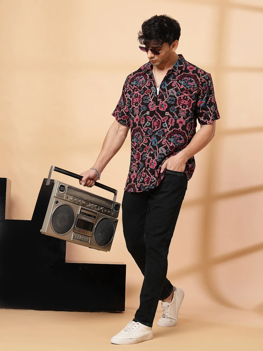 Trendy Ikkat Rayon Shirt