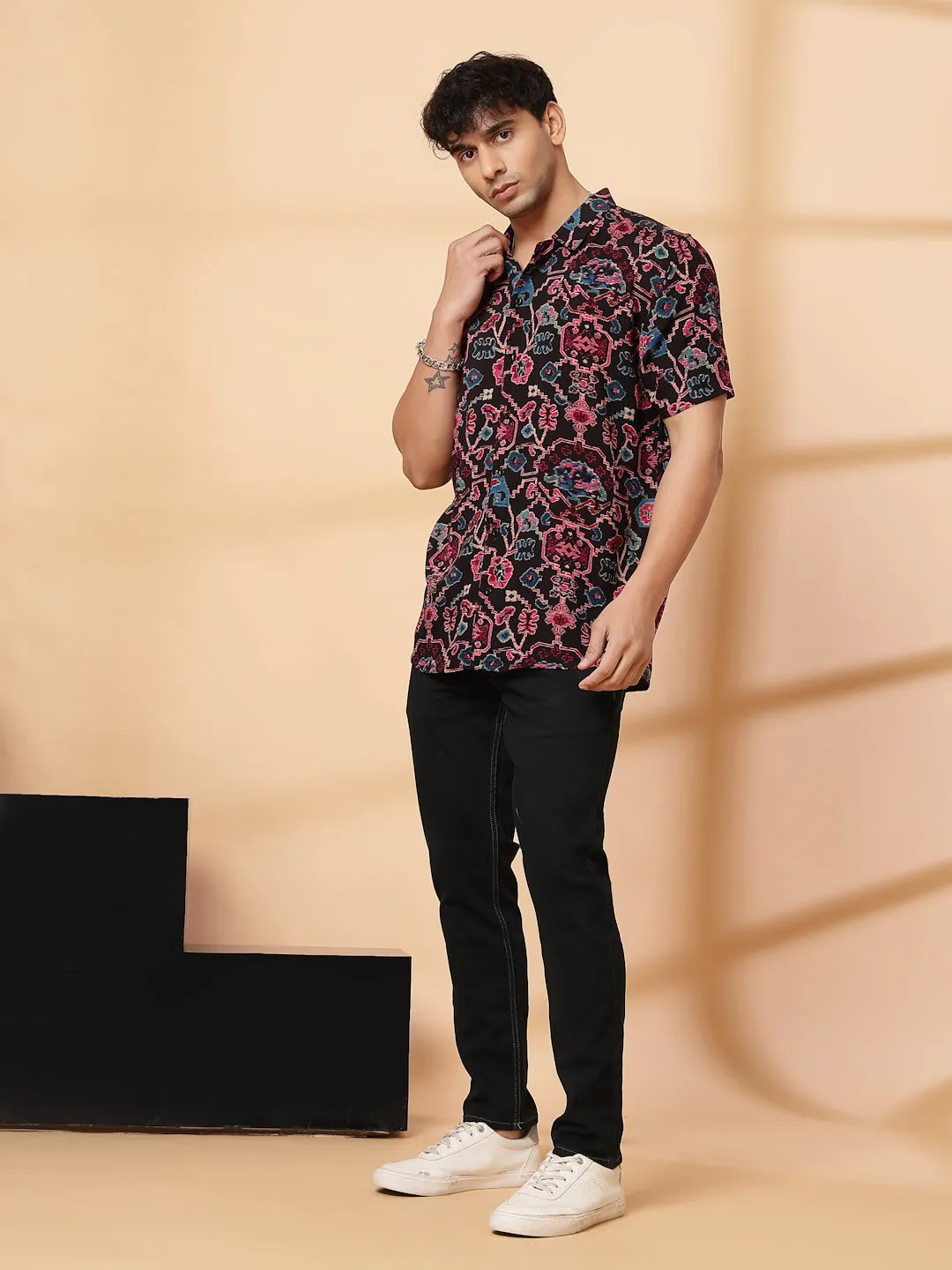 Trendy Ikkat Rayon Shirt