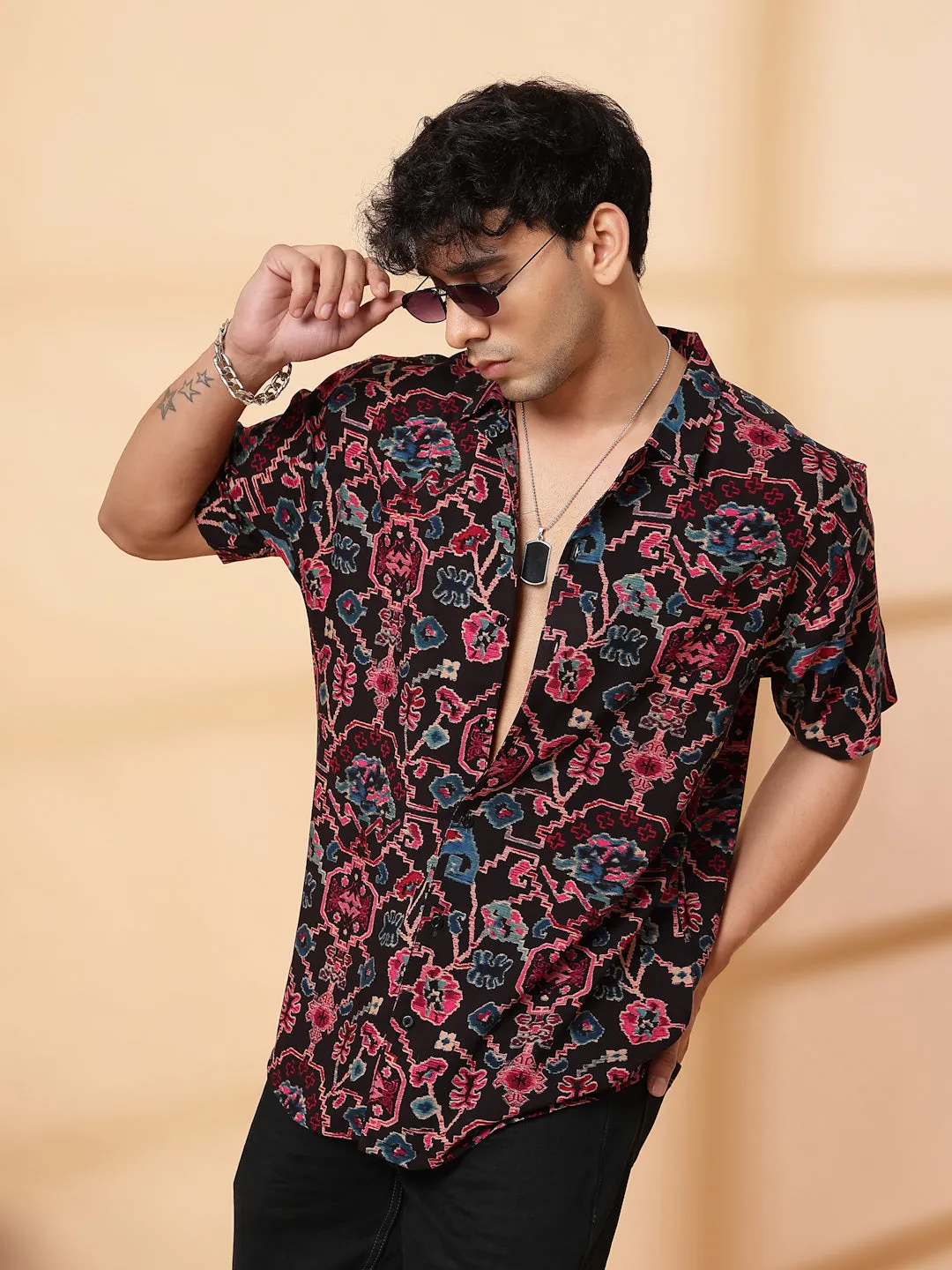 Trendy Ikkat Rayon Shirt