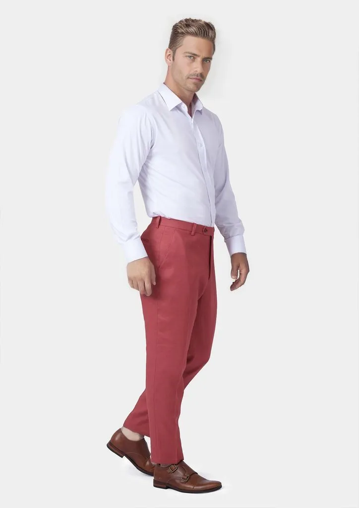 Tuscan Red Linen Pants