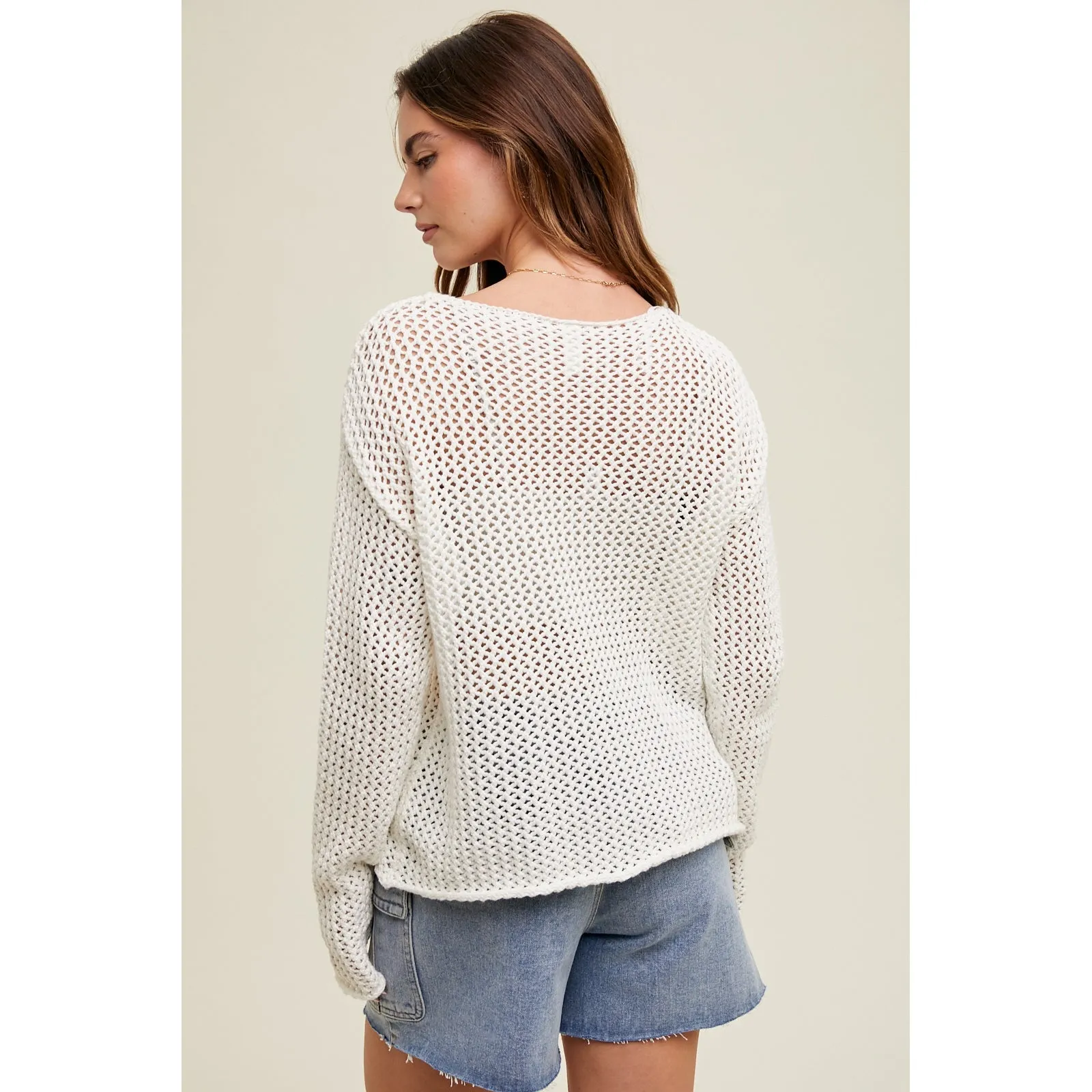 USA Flag Open Knit Sweater