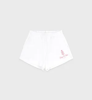 Vendome Disco Short - White/Cotton Candy