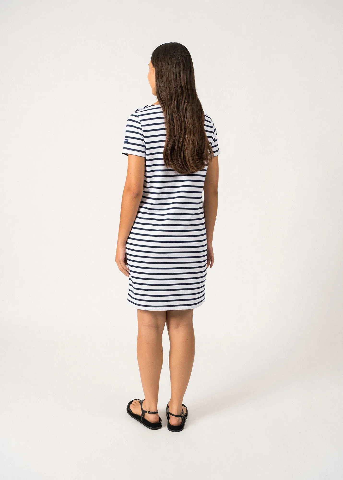 Villefranche Striped Dress  cotton (NEIGE/MARINE)