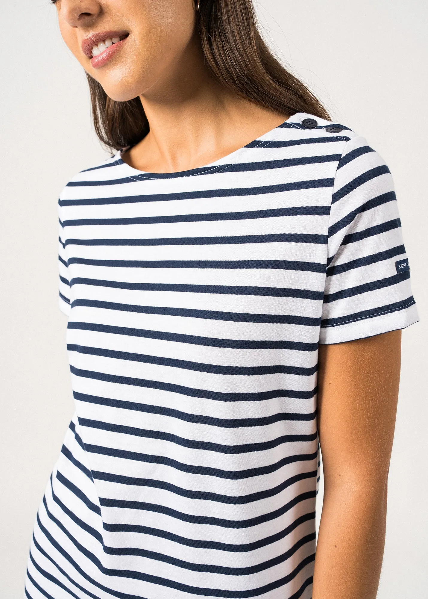 Villefranche Striped Dress  cotton (NEIGE/MARINE)