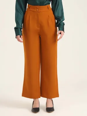 Women'S Luxury Banana Crepe Sepia K Pant