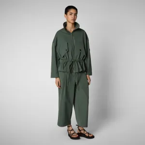 Women's pants eugenia in thyme green