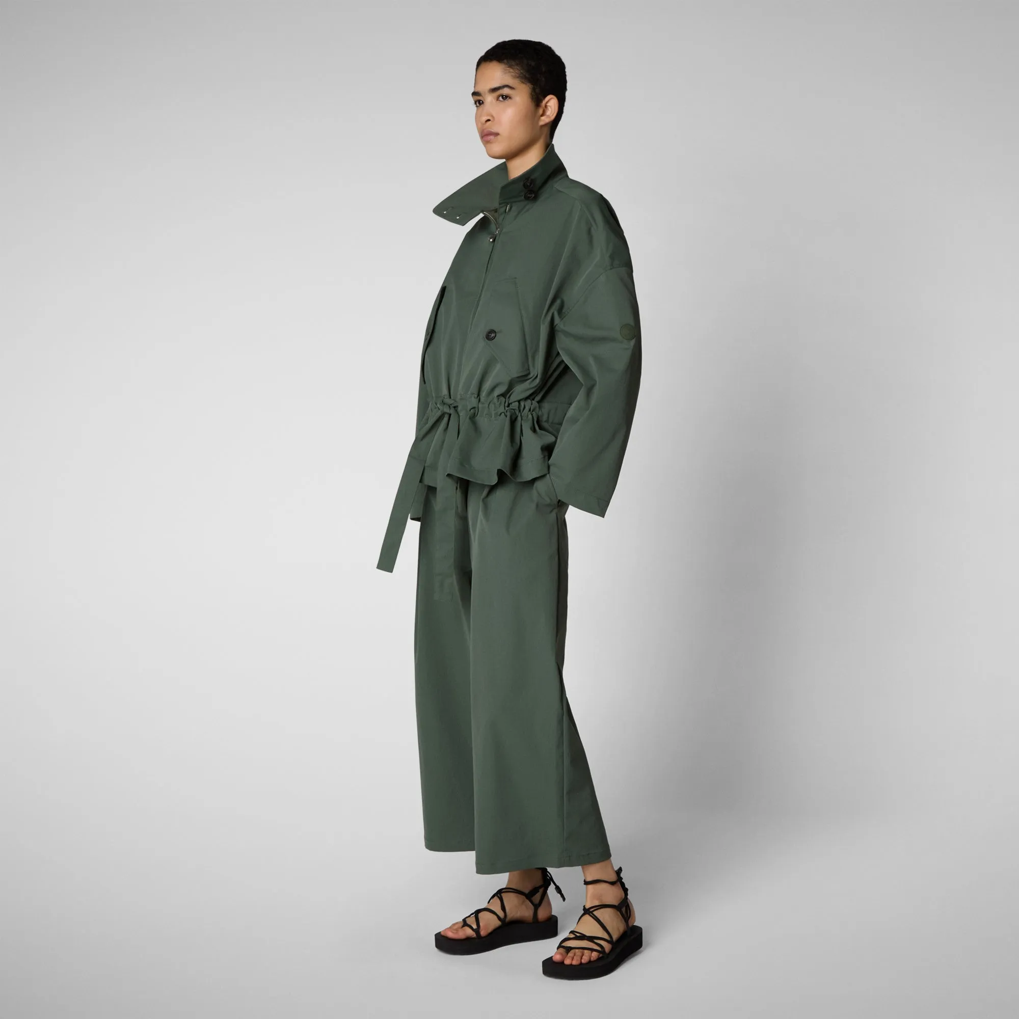 Women's pants eugenia in thyme green